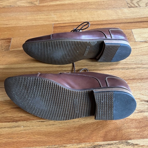 ALDO Lace Up Brown Leather Oxford Shoes 9 main image 6